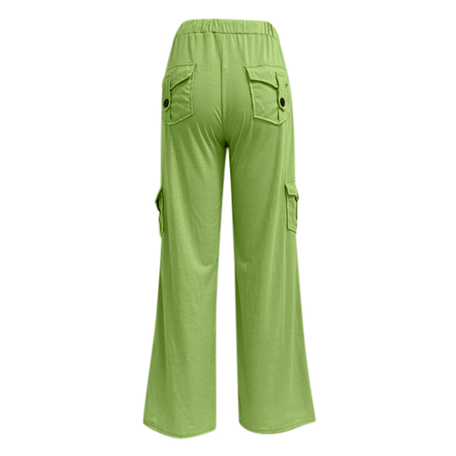 thumbnail image 5 of Pantalones de yoga anchos para mujer con bolsillos cargo - Poliéster spandex, cintura elástica, pantalones palazzo elásticos, aptos para el gimnasio/entrenamiento/uso informal, 5 of 5